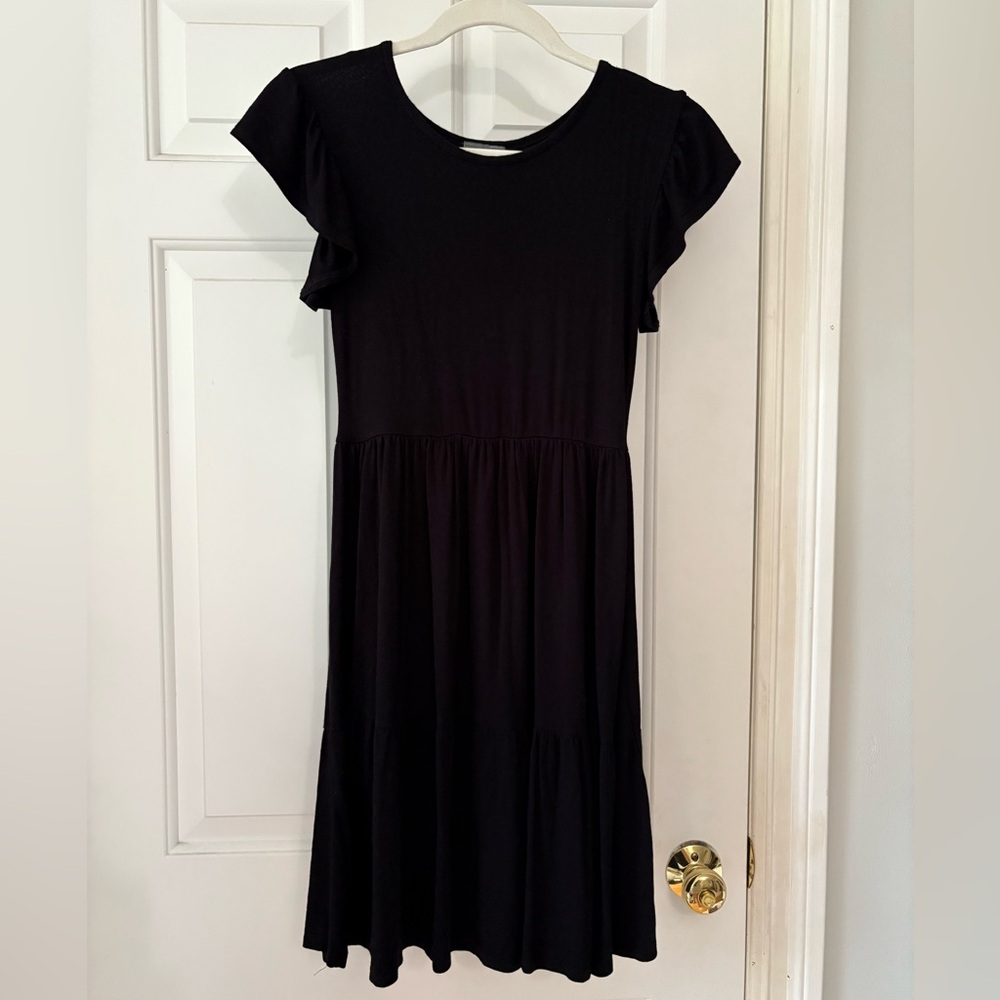 Olivia Rae Black Flutter Sleeve Sundress